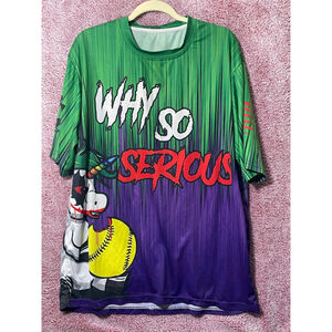 Men's Unbranded Joker drifit Softball Jersey XXL Green Purple